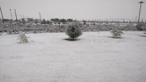 بارش برف پاییزی در مشهد