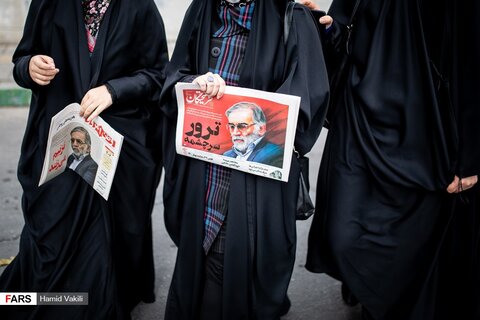تجمع دانشجویان انقلابی در محکومیت ترور شهید فخری‌زاده