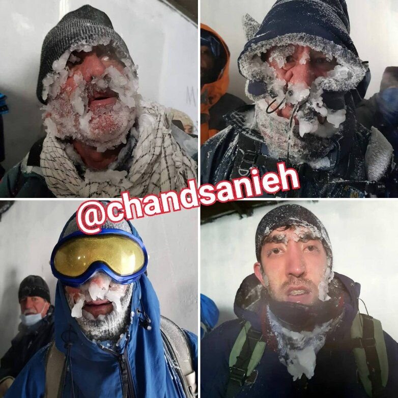 کوهنوردان نجات یافته از بهمن