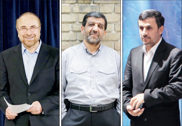 سه اصولگرا احمدی نژاد قالیباف ضرغامی