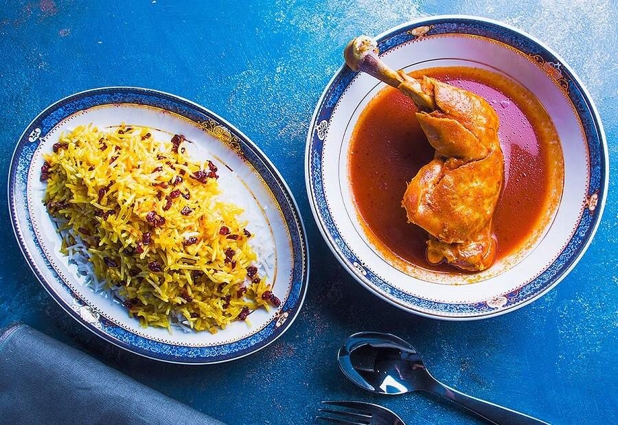 زرشک پلو - آشپزی - غذا - تغذیه - غذای ایرانی - زرشک‌پلو با مرغ