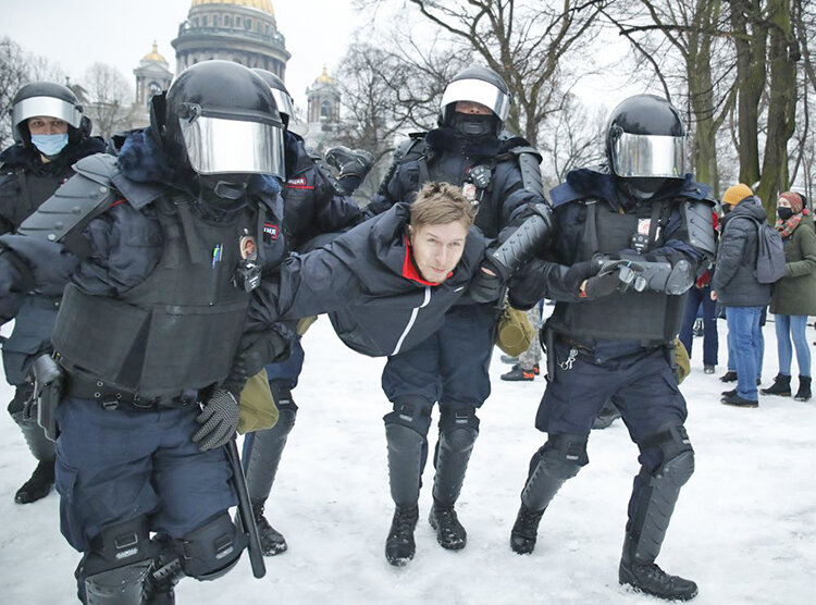 اعتراض سراسری مردم روسیه به بازداشت ناوالنی