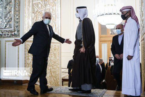 دیدار ظریف با وزیرخارجه قطر