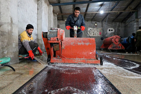 رونق قالیشویی در آستانه عید نوروز