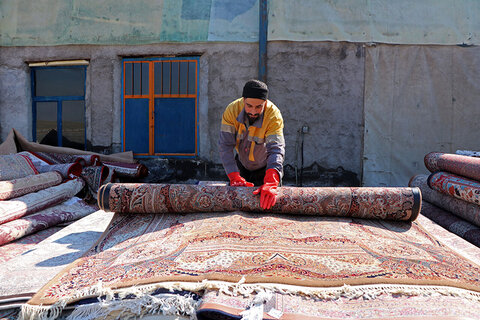 رونق قالیشویی در آستانه عید نوروز