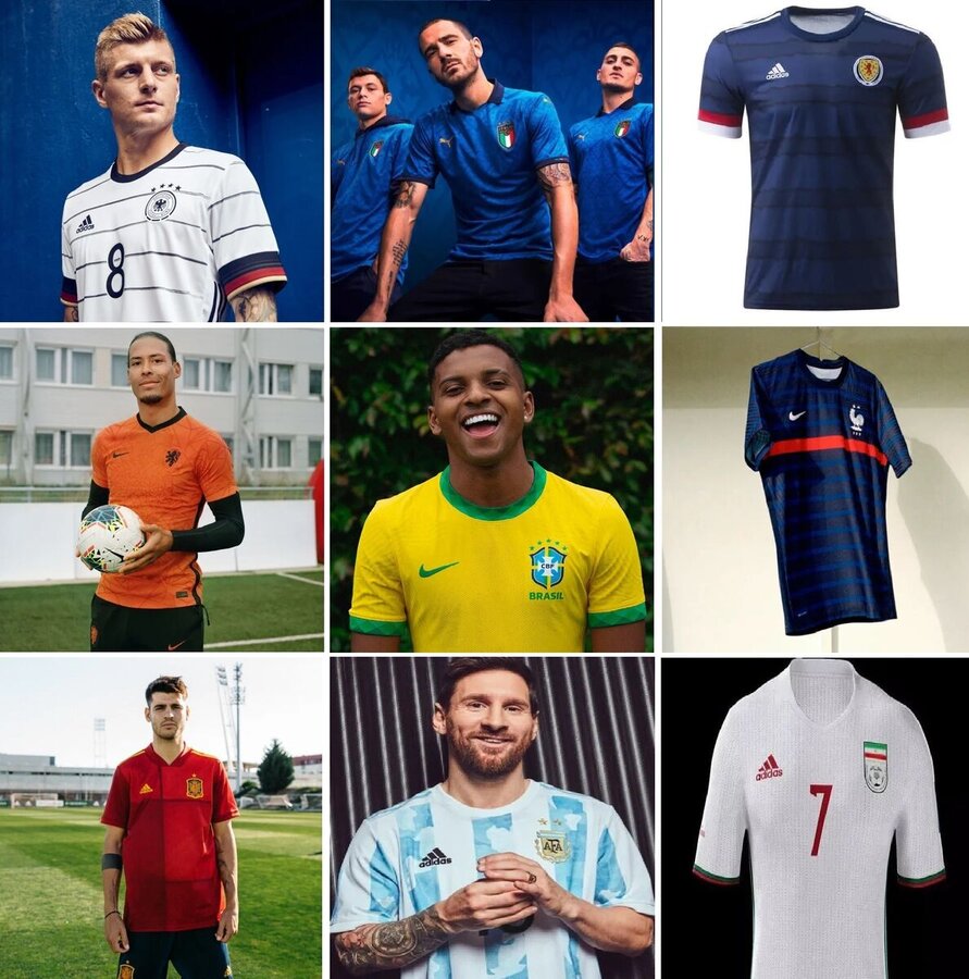 زیباترین پیراهن تیم‌های ملی فوتبال جهان | جایگاه عجیب ایران در یک نظرسنجی