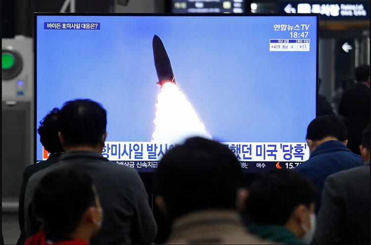 تصاویر | کیم جونگ-اون تهدید بایدن را با آزمایش موشک بالستیک پاسخ داد