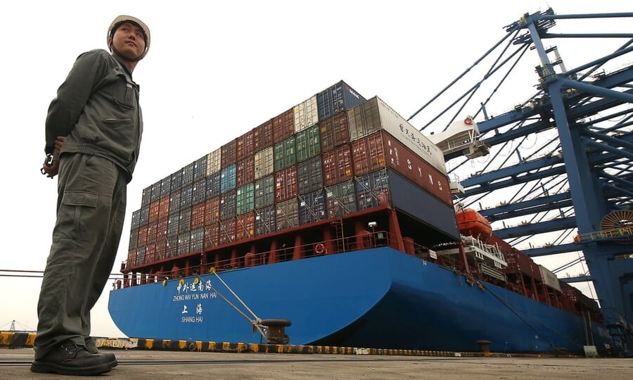 کشتی تجارت چین بندر