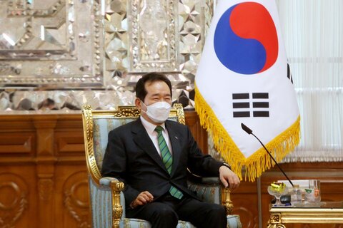 دیدار نخست وزیر کره جنوبی با  قالیباف و لاریجانی