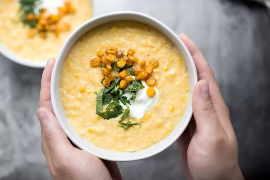 corn soup - سوپ ذرت - آشپزی - غذا
