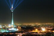 بزرگترین تونل نوری تهران را ببینید | بزرگترین مسیر نقش و نور ایران افتتاح شد