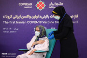 تصاویر | مینو محرز و رئیس کمیسیون بهداشت مجلس واکسن زدند