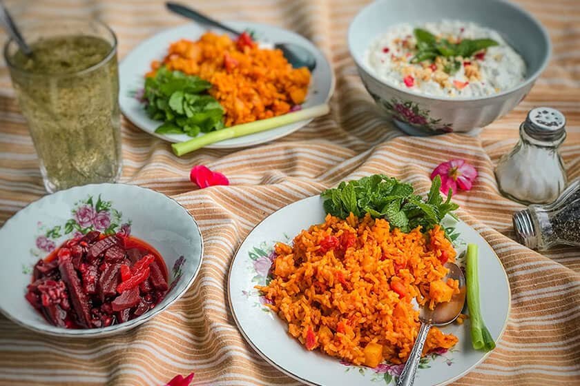 استانبولی - دمی گوجه - غذا - آشپزی - برنج