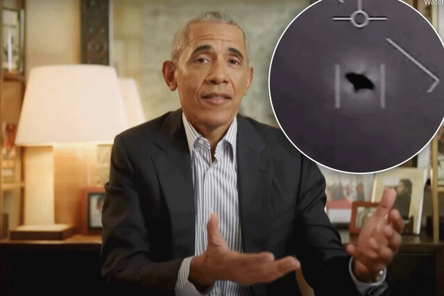 باراک اوباما و اشیاء ناشناس پرنده