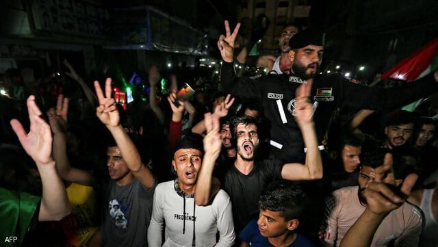 تصاویر | جشن پیروزی مقاومت بر اسرائیل در خیابان‌های فلسطین