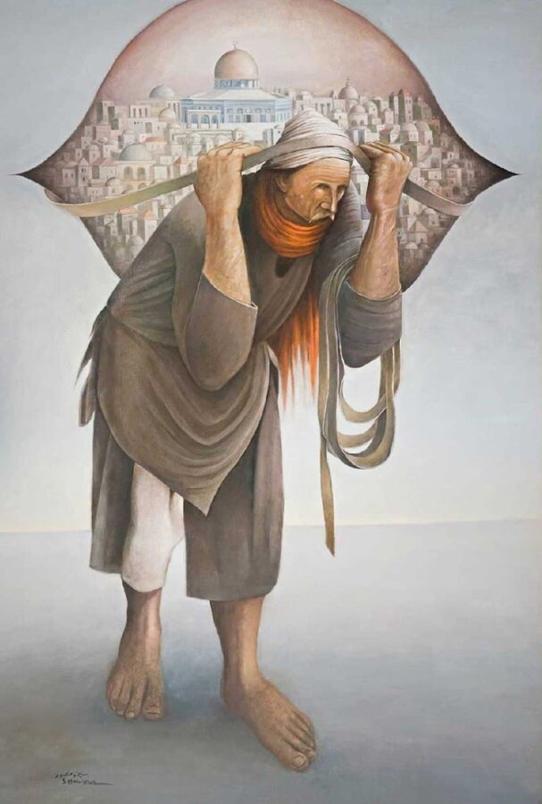 این نقاش فلسطینی یک سال از اسرائیل بزرگتر است | مشهورترین نقاشی فلسطین در جهان