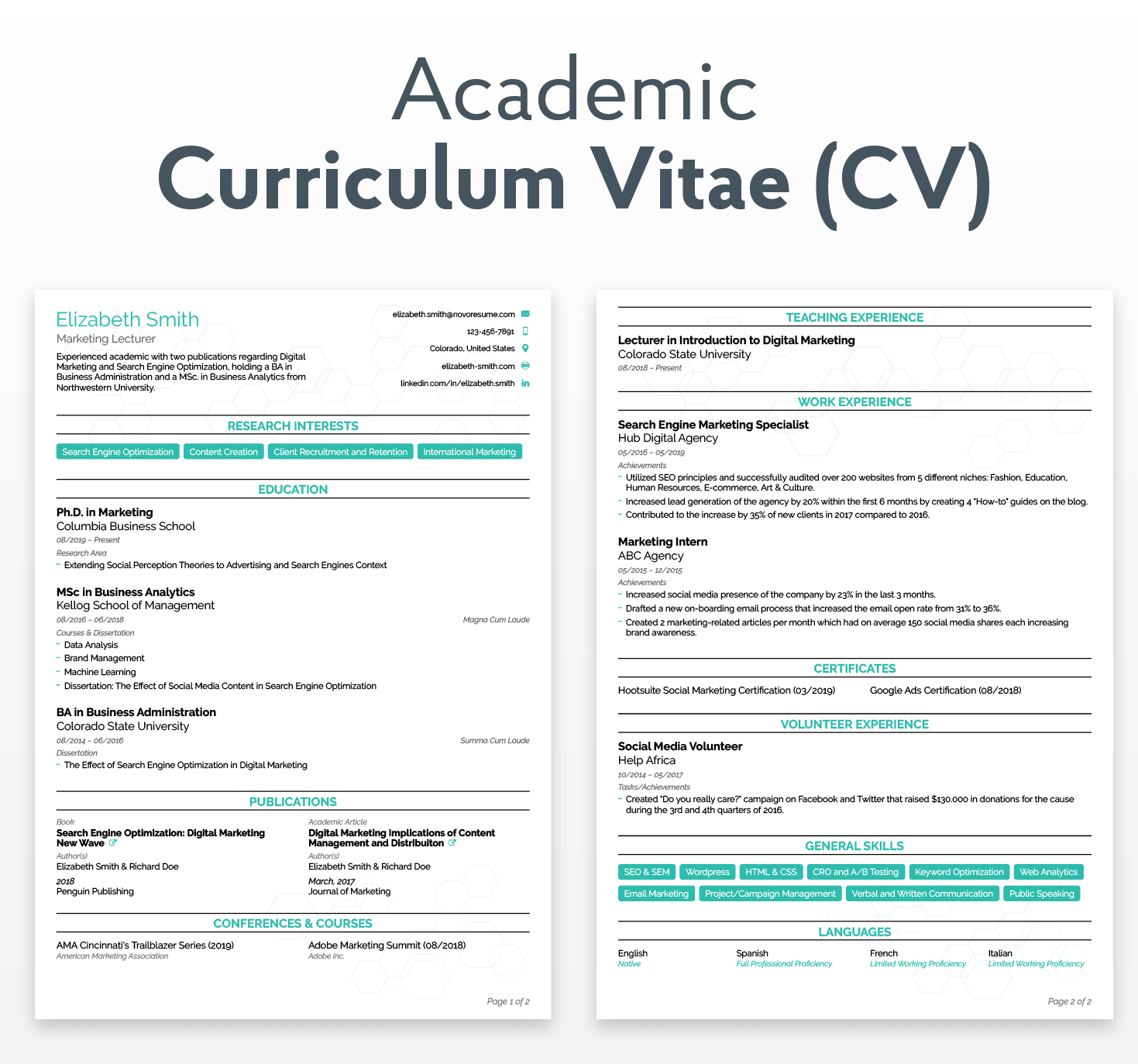 نحوه نوشتن رزومه انگلیسی موسسه کوییک