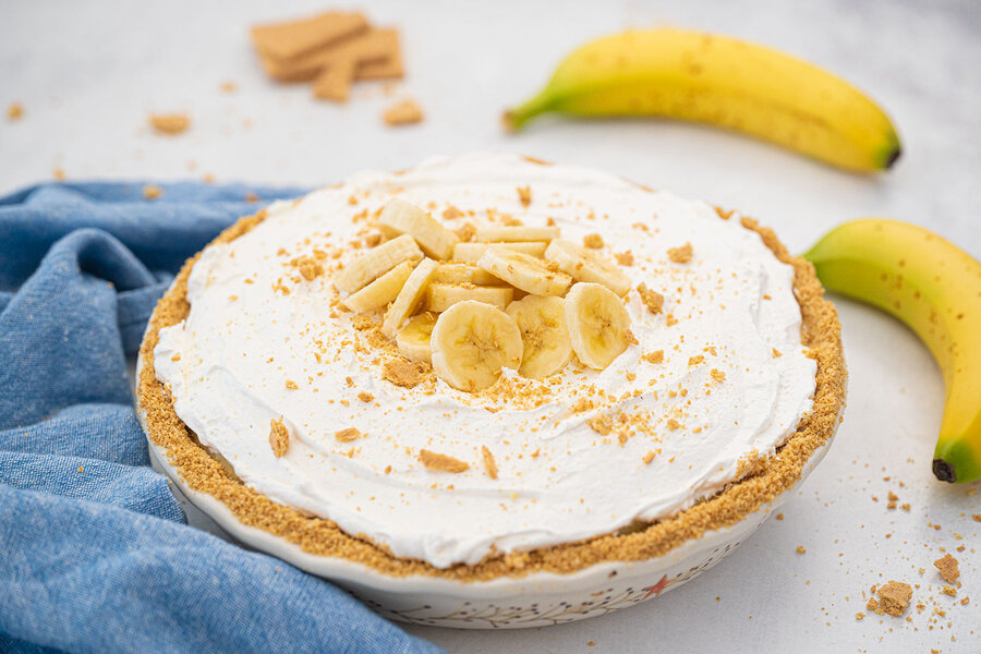 banana cream pie- پای بستنی موز و شکلات