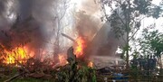 ویدئو | سقوط هواپیمای نظامی فیلیپین با ۸۵ سرنشین