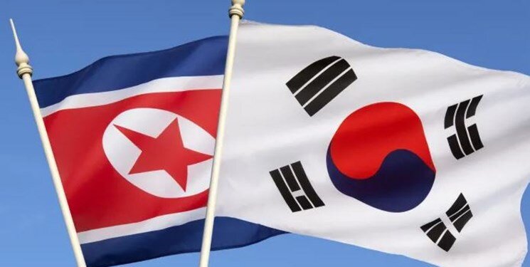 پرچم کره شمالی و جنوبی