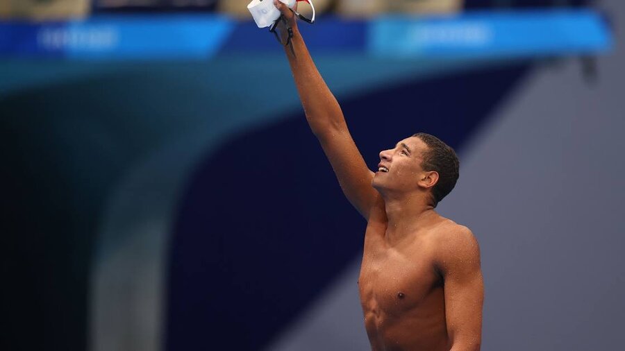 تصاویر | شگفتی بزرگ روز دوم المپیک توکیو با قهرمانی نوجوان ۱۸ ساله تونسی در شنا