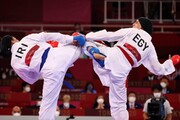 تصاویر | حجاب کاراته‌کاهای ایران و مصر در المپیک