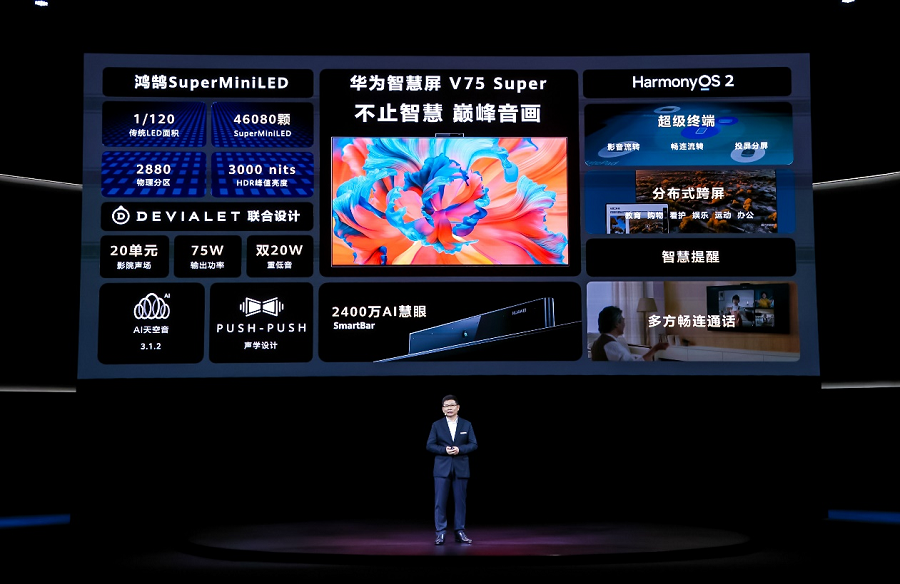 کسب جایزه ارزشمند نوآوری فنی توسط تلویزیون mini LED پیشرفته هواوی Smart Screen V75 Super