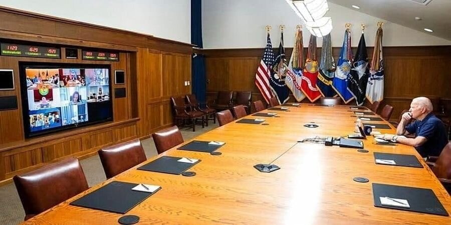 جلسه امنیتی بایدن در کاخ سفید