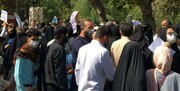 تجمع جداگانه طرفداران طالبان  و احمد مسعود در مشهد