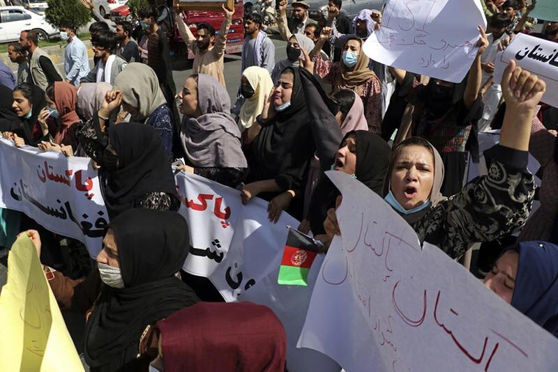 تصاویر | اعتراض افغان‌ها به حمایت پاکستان از طالبان