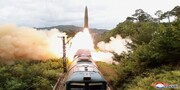 ویدئو |  شلیک ۲ موشک به سمت دریا از روی یک قطار در کره شمالی