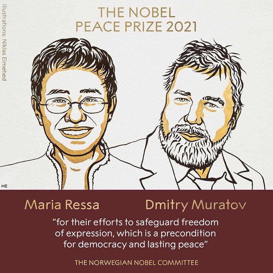 برندگان جايزه صلح نوبل ۲۰۲۱