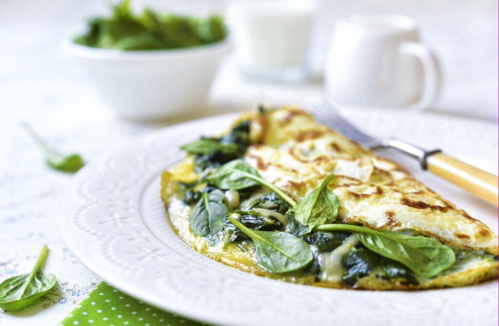 Spinach omelette - املت اسفناج