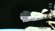 فیلم| سفینه دراگون شرکت اسپیس‌ایکس در ایستگاه فضایی پهلو گرفت