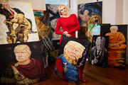 تصاویر | نقاشی‌های یک طرفدار ترامپ خبر ساز شد