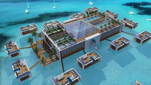 سوئیس در دبی هتل شناور پیشرفته می‌سازد