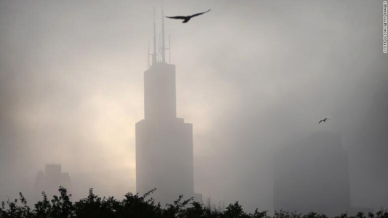خط افق شيكاگو - آلودگي هوا - Chicago skyline