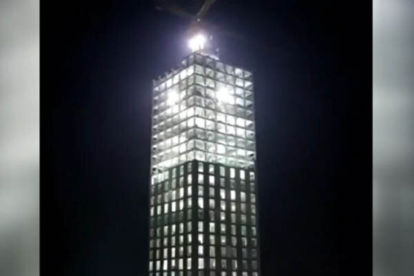 ساخت یک برج ۳۰ طبقه در ۱۵ شبانه روز