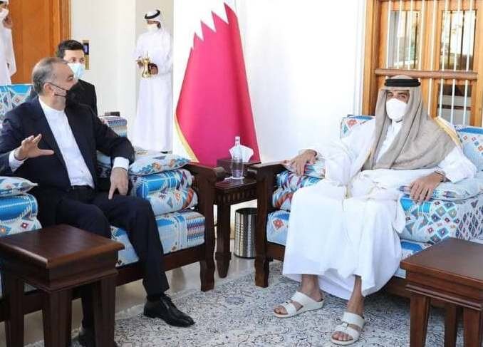 جزئیات دیدار وزیر خارجه ایران با امیر قطر | تصاویر استقبال گرم تمیم بن‌حمد آل ثانی از امیرعبداللهیان