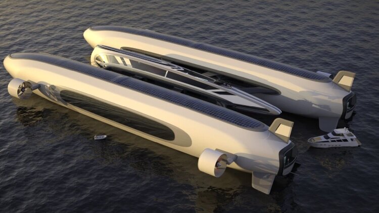 تصاویر | پرواز رویایی با قایق هوایی دو بدنه | در آسمان شناور بمان