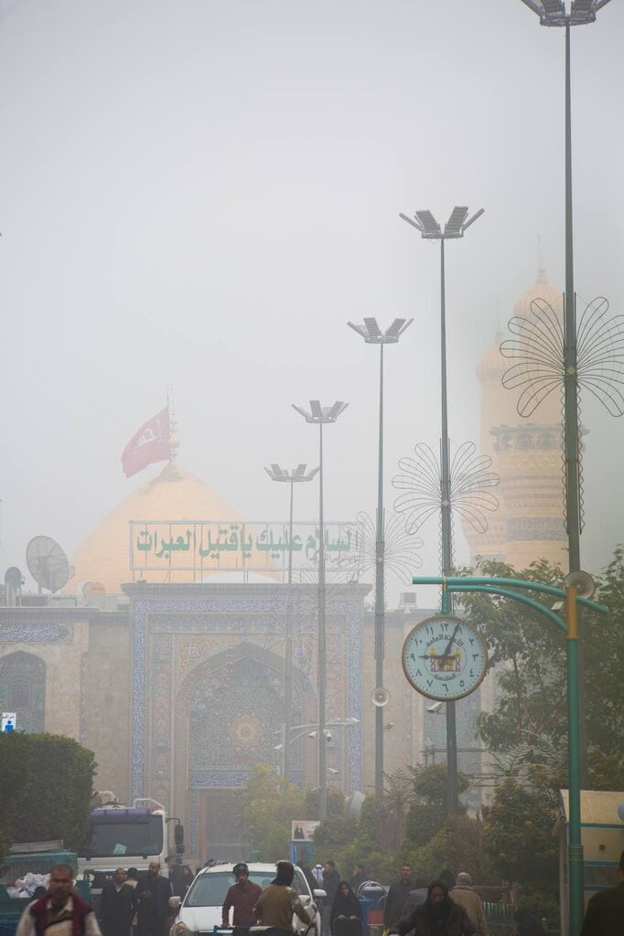 تصاویر زیبا از مه غلیظ در بین الحرمین
