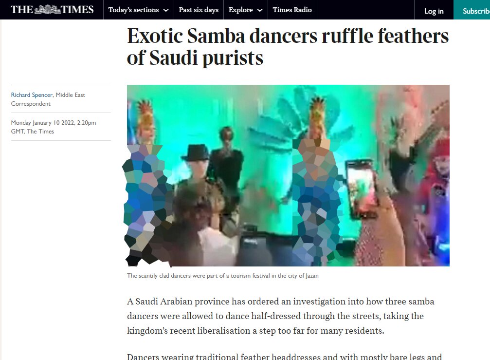 تصاویر | جنجال رقصنده‌های نیمه برهنه در عربستان | زنان برهنه را به جشن می‌آورند و دستور بررسی می‌دهند!