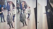 ویدئو| لحظه ترسناک هل دادن یک زن جلوی قطار متروی بروکسل