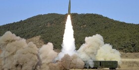 تصاویر | آزمایش‌ موشکی جدید کره شمالی از روی قطار