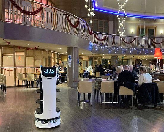 ببینید | فعالیت روبات پیش‌خدمت در رستوران چینی