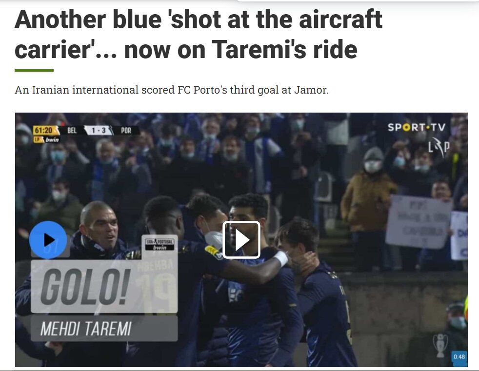 عکس | لقب عجیب رسانه پرتغالی به مهدی طارمی