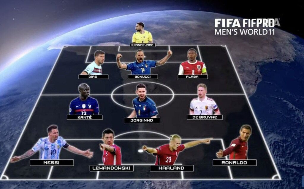 عکس | ترکیب عجیب تیم منتخب سال فیفا ۲۰۲۱ | جای خالی ۲ ستاره آفریقایی که بهترین جهان شدند