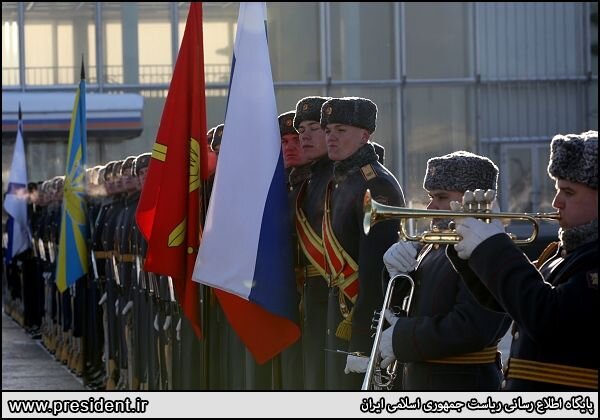 گارد تشریفات روسیه در استقبال از رئیسی