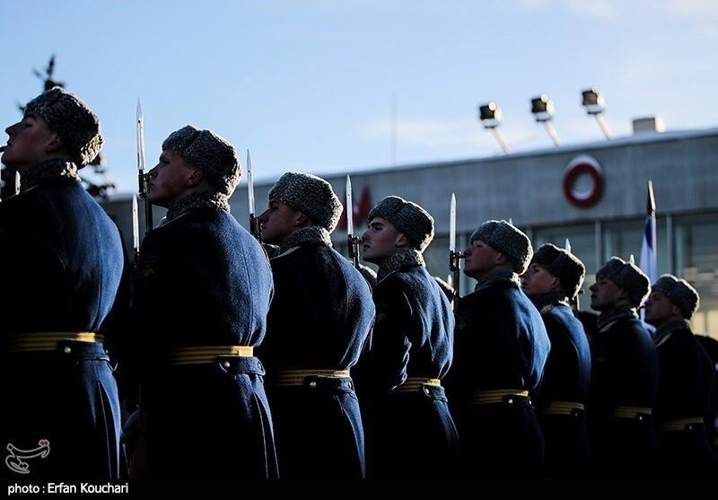 گارد تشریفات روسیه در استقبال از رئیسی