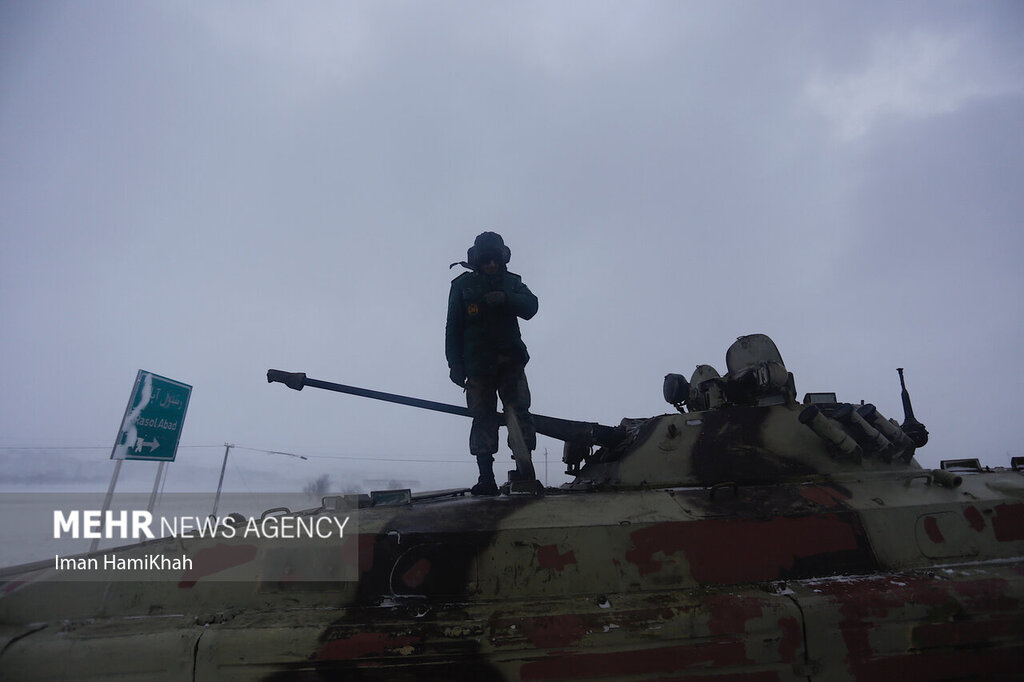 تصاویر حضور نفربرهای ارتش در گردنه اسدآباد